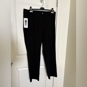 Hilary Radley Classic Black Straight Leg Pants